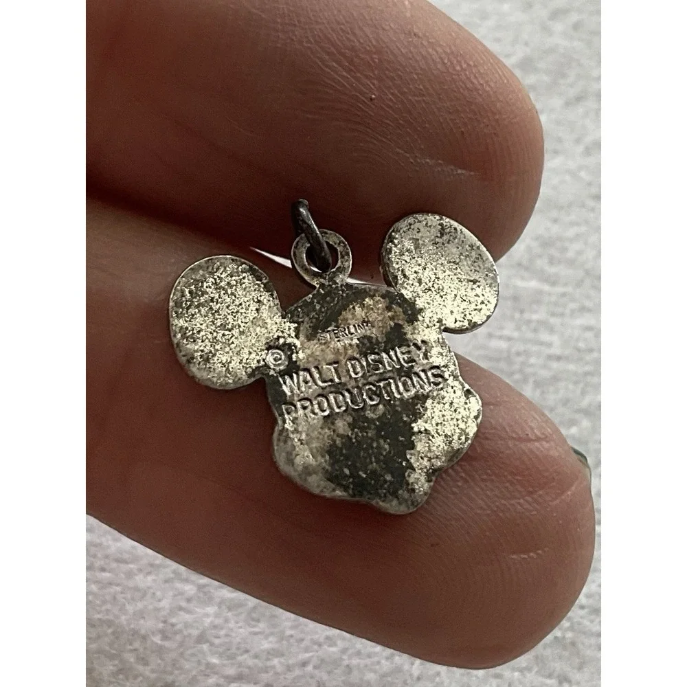 vintage sterling silver Walt Disney Productions Mickey Mouse charm